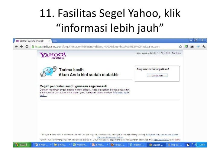 Melaporkan email yahoo yang di hack Melaporkan email yahoo yang di hack