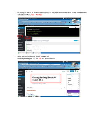 Cara mengembed postingan Slideshare di Wordpress | PDF