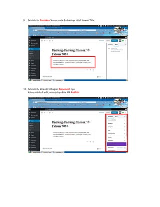 Cara mengembed postingan Slideshare di Wordpress | PDF
