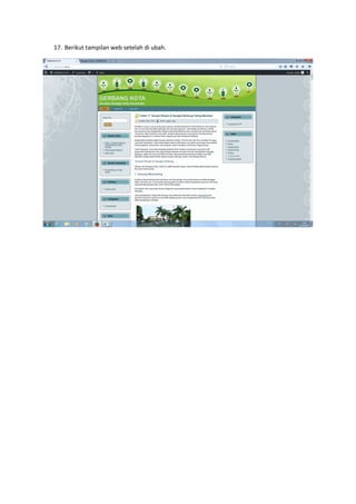 17. Berikut tampilan web setelah di ubah.
 