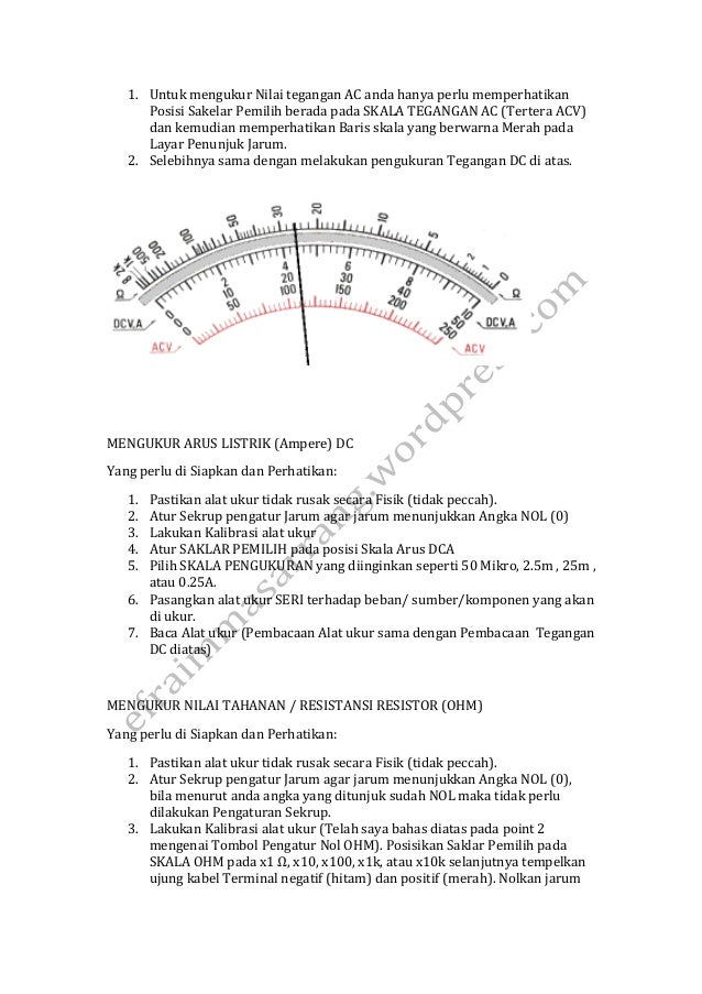 Cara Menggunakan Multimeter Analog Delinewstv