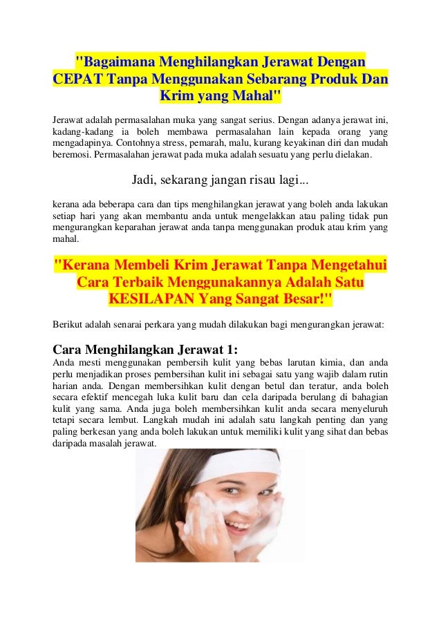 Cara Menghilangkan Jerawat