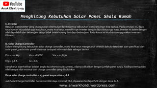 Cara Menghitung Kebutuhan Solar Panel Skala Rumah | PPT