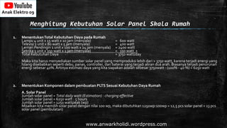 Cara Menghitung Kebutuhan Solar Panel Skala Rumah | PPT