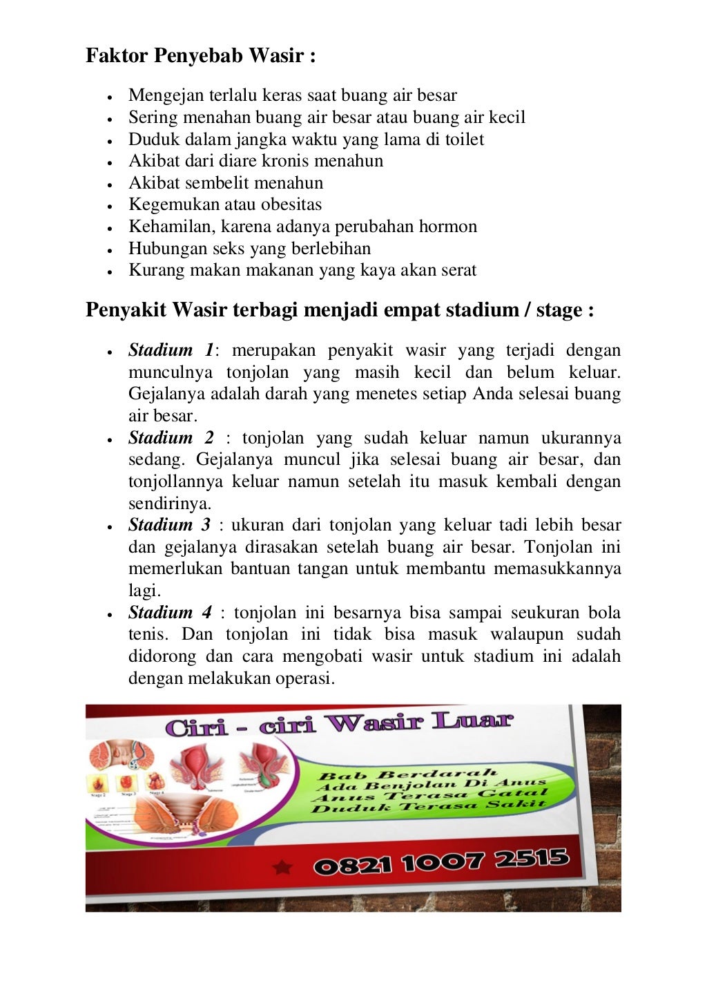 Cara Mengobati Wasir Berdarah Cara mengobati bab berdarah
