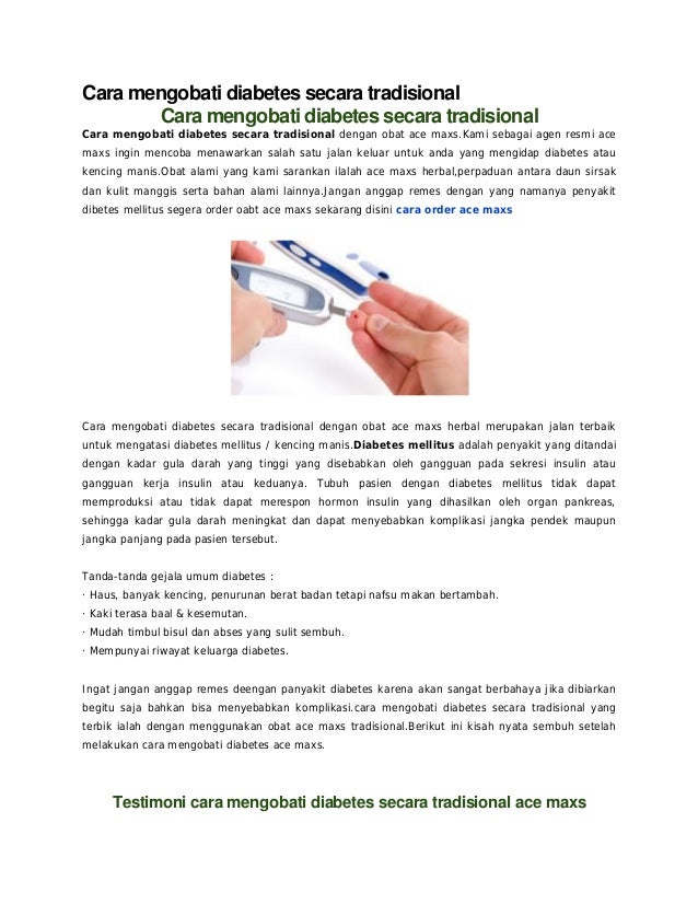 Cara Mengobati Diabetes Pada Wanita Cara mengobati diabetes secara tradisional