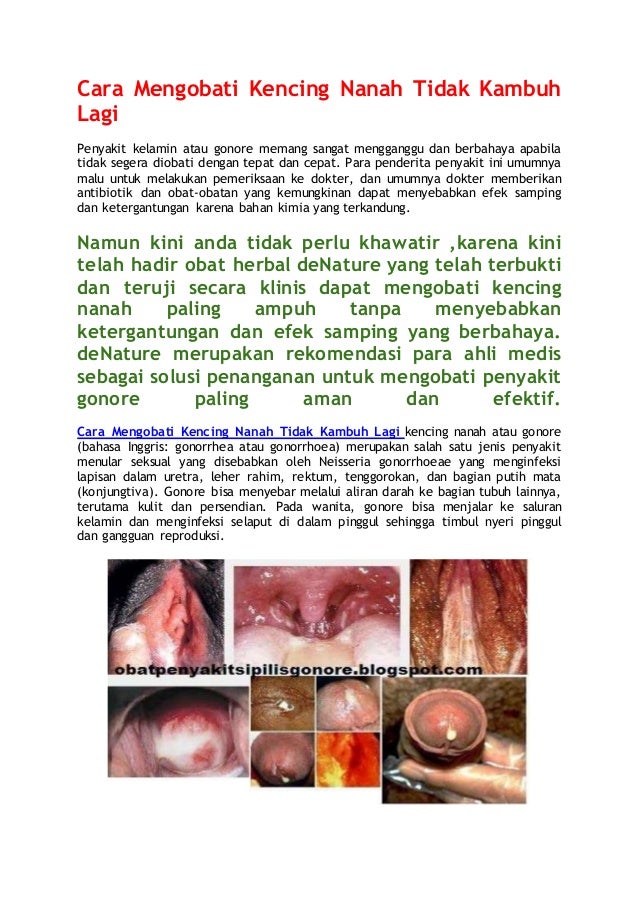 Cara Mengobati Nanah Cara mengobati kencing nanah tidak kambuh lagi
