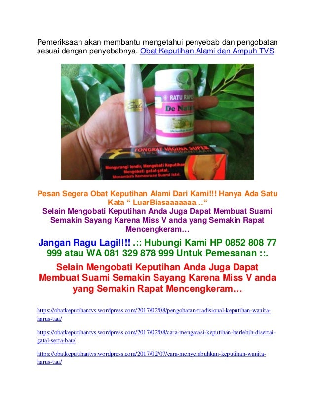 Cara Mengobati Keputihan Secara Alami Cara mengobati keputihan