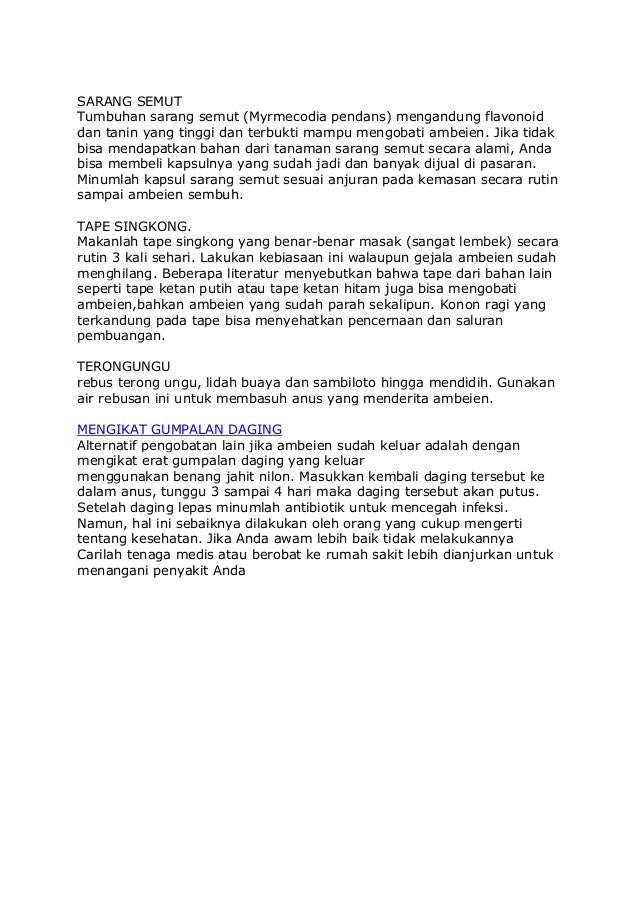 Cara mengobati penyakit ambeien secara tradisional Cara mengobati penyakit ambeien secara tradisional