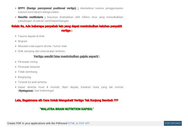 Yg Tak Sembuh Kunjung Vertigo