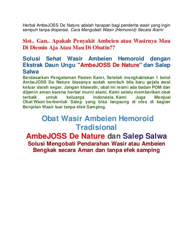 Cara mengobati wasir hemoroid secara alami Cara mengobati wasir hemoroid secara alami