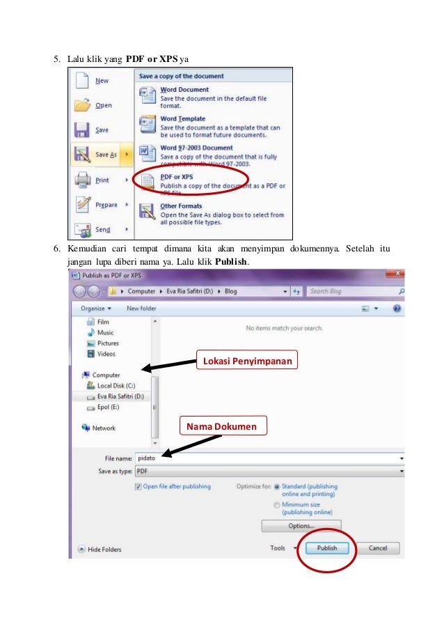 Cara Mengubah Format Dokumen Word Menjadi Pdf menggunakan Microsoft W…