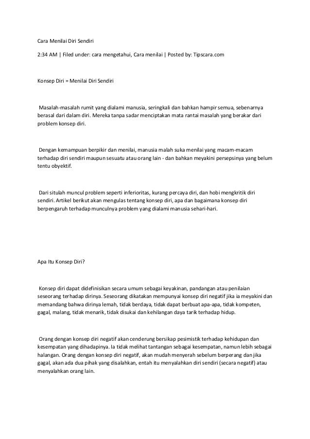 Cara Menilai Diri Sendiri Bella Cara Menilai Diri Sendiri Bella