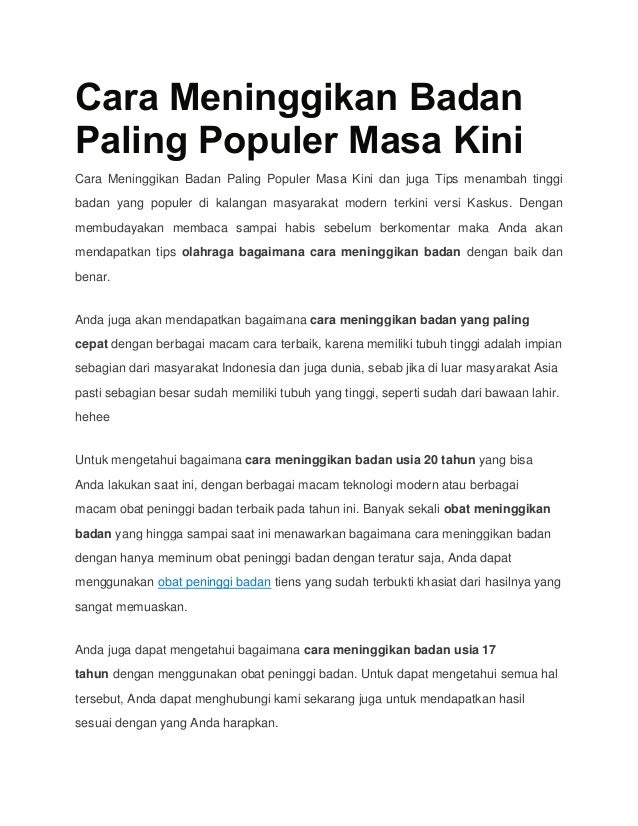 Cara Cepat Meninggikan Badan Usia 17 Tahun Tentang Tahun