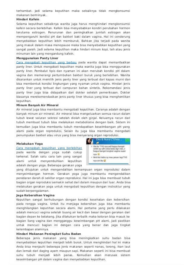 Cara menyembuhkan keputihan tidak normal