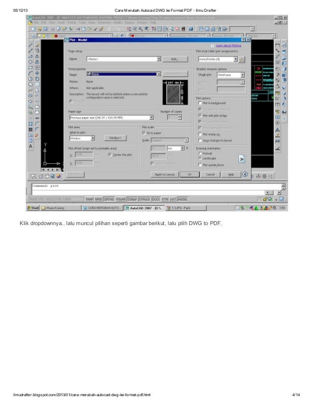 Format Dwg Ke Jpg | cara merubah autocad dwg ke format pdf Format Dwg Ke Jpg | cara merubah autocad dwg ke format pdf