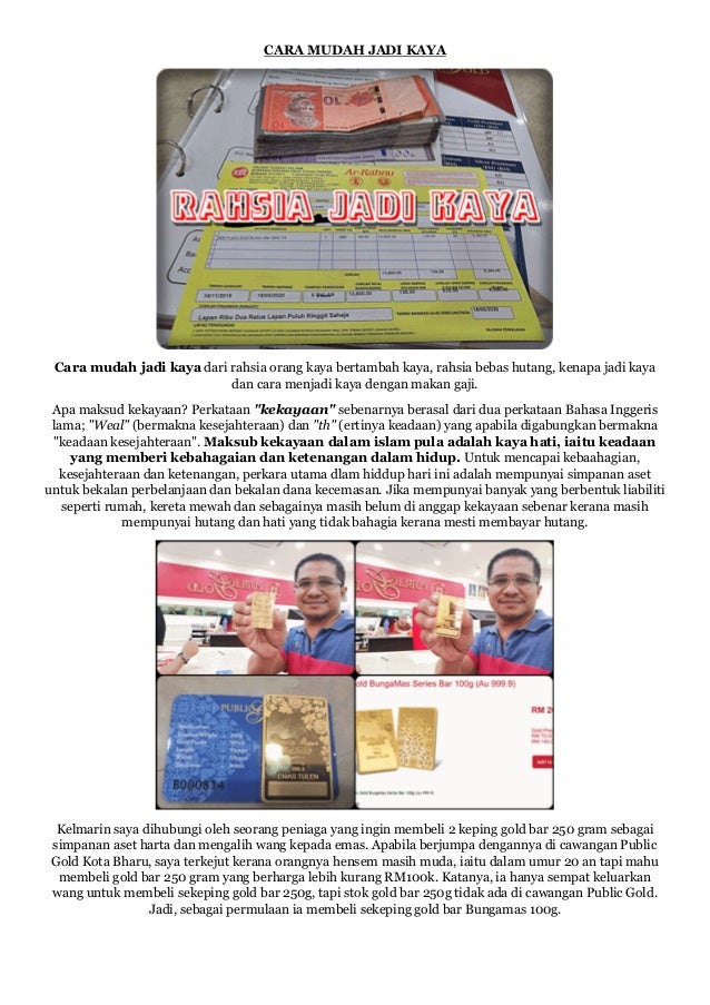 Cara Mudah Jadi Kaya