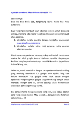 Mimpi Adsense yang Kandas: Mengapa Blog Saya Belum Bisa Dikaitkan dengan Program Periklanan Google?