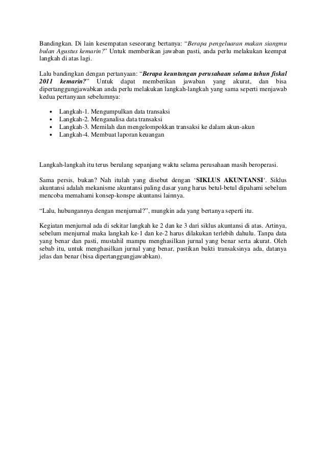 Tips membuat jurnal akuntansi cara mudah membuat jurnal 