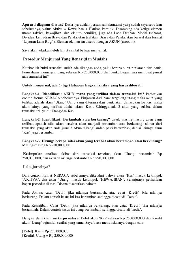 Cara mudah membuat jurnal akuntansi