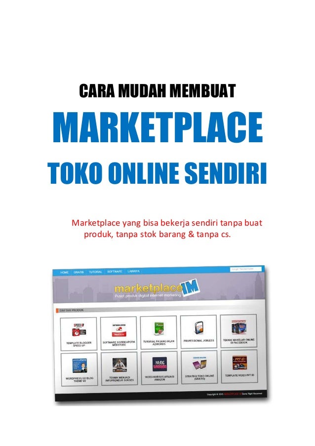 Cara mudah membuat marketplace toko online sendiri