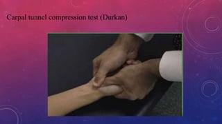 Carpal tunnel compression test (Durkan)
 