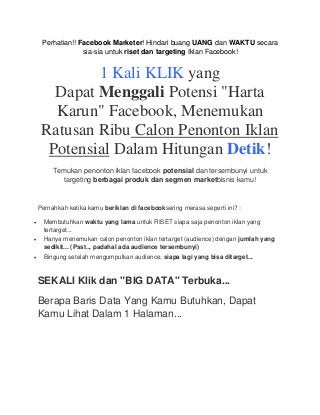 Cara pasang iklan di facebook ads