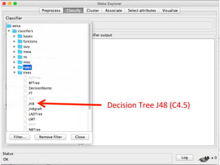 18 
Decision 
Tree 
J48 
(C4.5) 
 