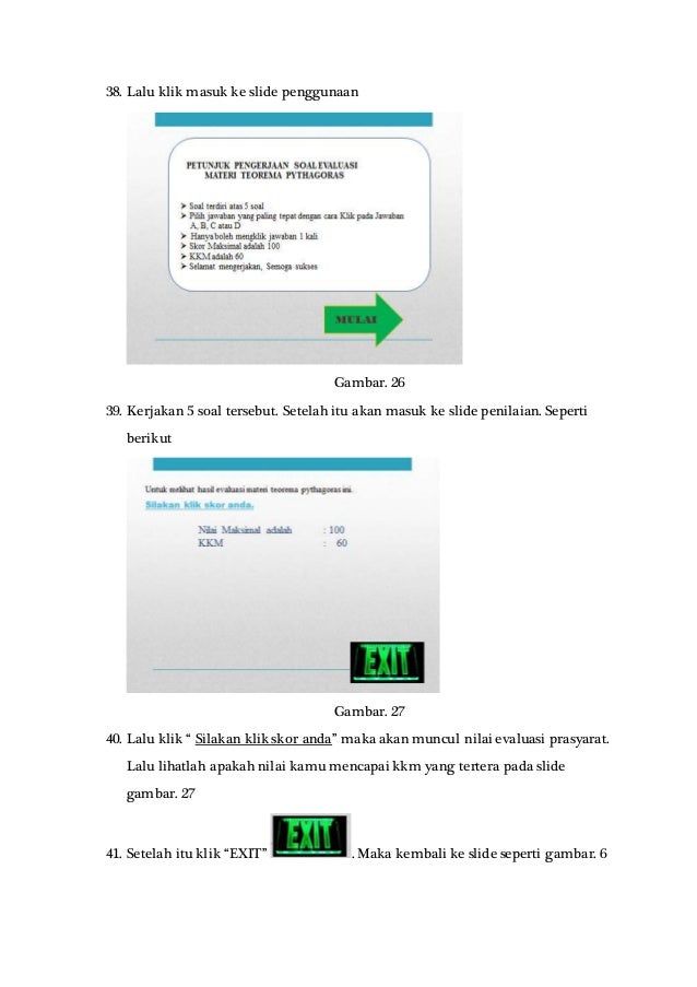 Cara Penggunaan Ppowerpint Materi Teorema Pythagoras