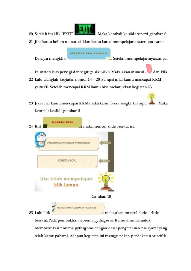 Cara Penggunaan Ppowerpint Materi Teorema Pythagoras