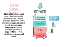 Contoh Obat Rute Rektal Cara penggunaan obat sistemik dan lokal.pptx
