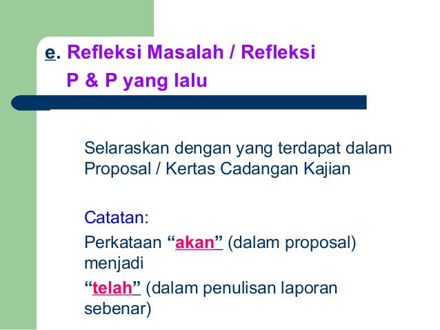 Cara penulisan laporan kajian tindakan 2006