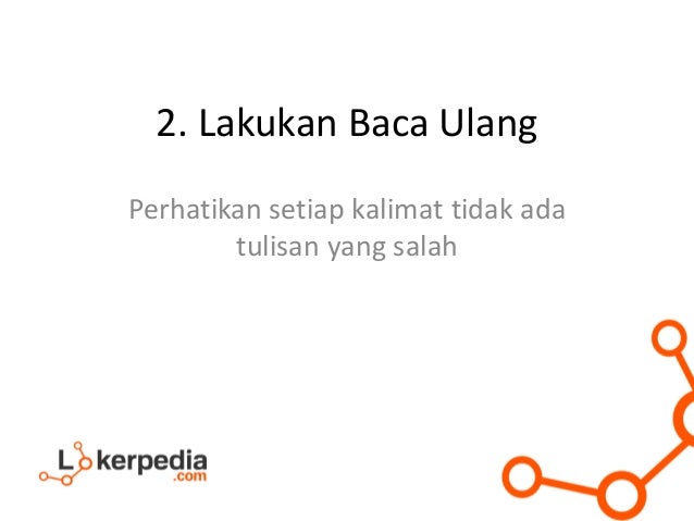 Cara penulisan surat lamaran kerja