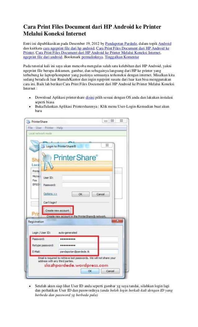 Cara print files document dari hp android ke printer 