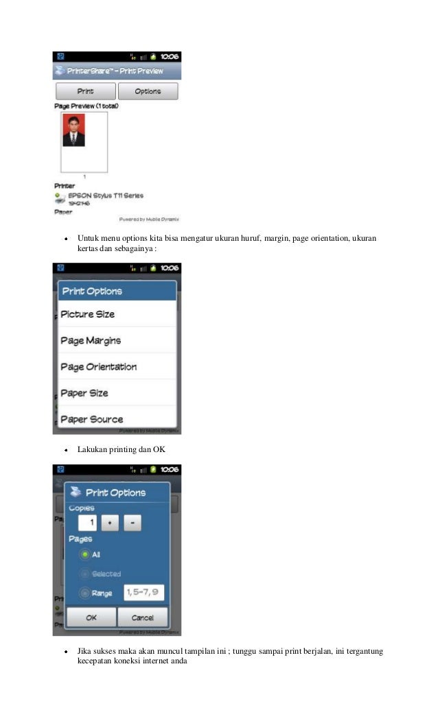 Cara print files document dari hp android ke printer 