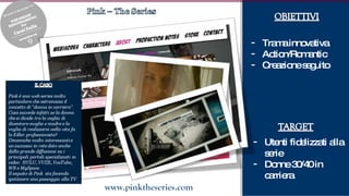 Trama innovativa Action/Romantic Creazione seguito Utenti fidelizzati alla serie Donne 30/40 in carriera 