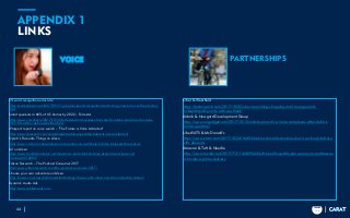 TRENDS
2018
TRENDS
2018
APPENDIX 1
LINKS
44
5% word recognition error rate
https://venturebeat.com/2017/05/17/googles-speech-recognition-technology-now-has-a-4-9-word-error-
rate/
Smart speakers in 66% of US homes by 2022 – Forrester
https://www.voicebot.ai/2017/10/31/forrester-smart-speaker-forecast-22-million-amazon-echo-sales-
2017-66-million-us-households-2022/
iProspect report on voice search – ‘The Future is Voice Activated’
https://www.iprospect.com/en/gb/insights/whitepapers/the-future-is-voice-activated/
Oprah’s Favourite Things on Alexa
https://www.cnet.com/news/alexas-and-oprahs-voice-will-help-holiday-shoppers-this-season/
U2 on Alexa
https://www.mobilemarketer.com/news/new-alexa-format-drops-users-into-exclusive-u2-
broadcast/512003/
Edison Research – The Podcast Consumer 2017
http://www.edisonresearch.com/the-podcast-consumer-2017/
Choose your own adventure on Alexa
https://inews.co.uk/essentials/news/technology/choose-path-alexa-new-bbc-interactive-drama/
Dynamic Audio Ads
https://www.amillionads.com
Uber & Westfield
https://techcrunch.com/2017/10/02/uber-launching-shopping-mall-lounges-and-
pickupdropoff-points-with-westfield/
Airbnb & Newgard Development Group
https://www.engadget.com/2017/10/12/airbnb-plans-five-more-complexes-after-its-first-
florida-apartme/
UberEATS & McDonald’s
https://www.eater.com/2017/10/24/16453444/mcdonalds-doubles-down-on-food-delivery-
with-ubereats
Amazon & Tuft & Needle
https://www.recode.net/2017/7/31/16069424/tuft-needle-seattle-store-amazon-mattresses-
echo-alexa-prime-delivery
VOICE PARTNERSHIPS
 