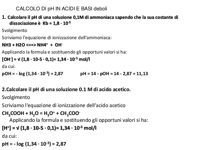 Come Calcolare Il Ph Di Una Soluzione