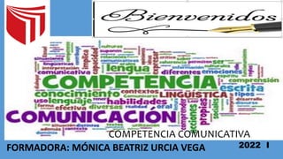 2022 I
FORMADORA: MÓNICA BEATRIZ URCIA VEGA
COMPETENCIA COMUNICATIVA
 