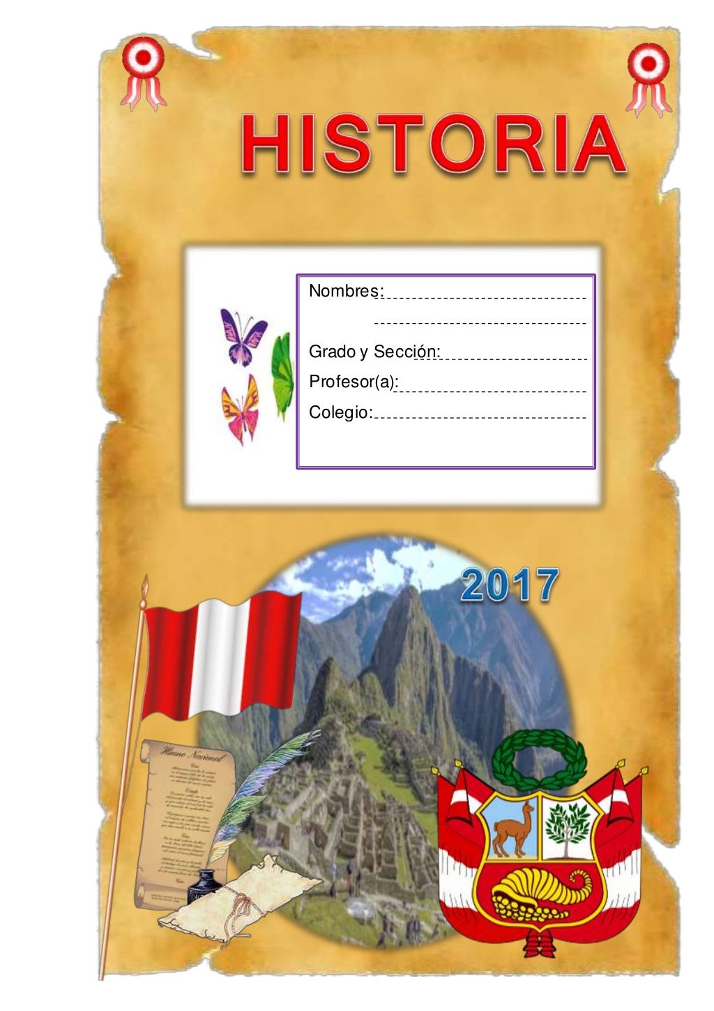 Caratula De Historia