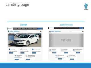 Design Web version
Landing page
 