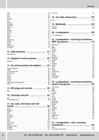 Checklist Car Audio Car audio en | PDF