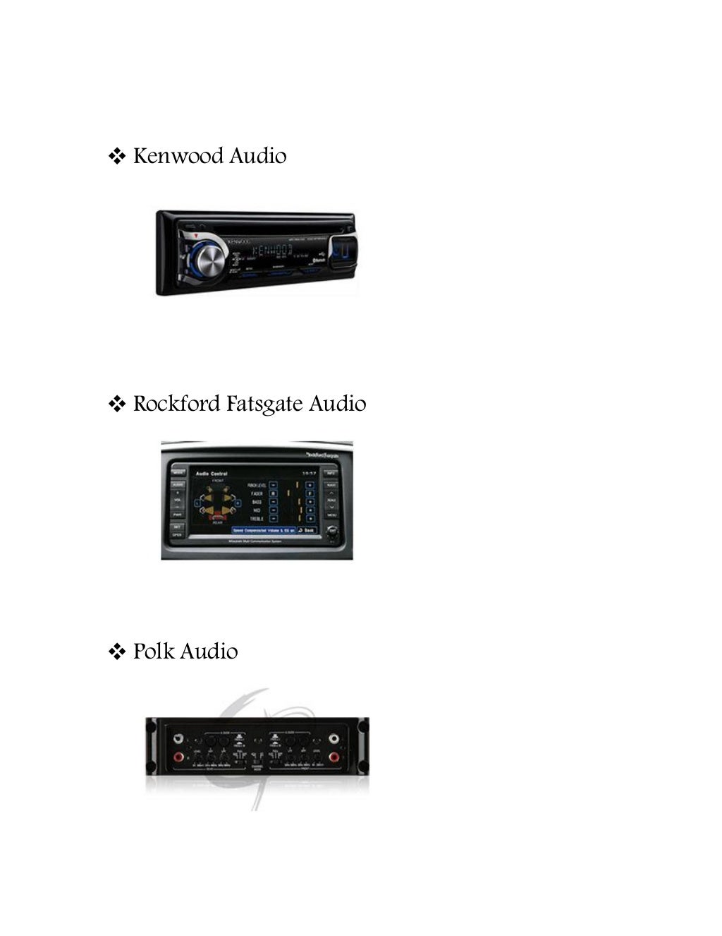 Car audio system