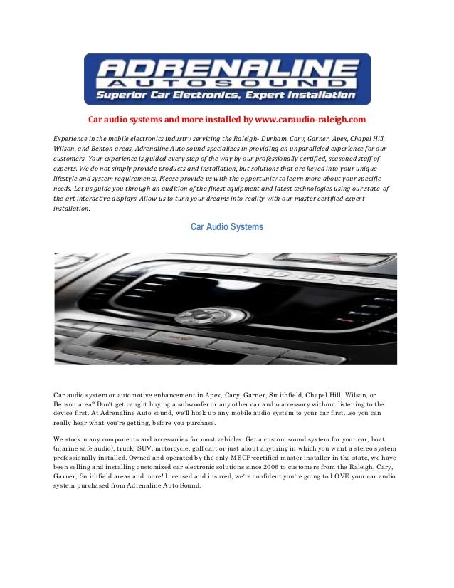 Car audio systems and more installed by www.caraudio