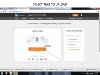SELECT FILES TO UPLOAD
 