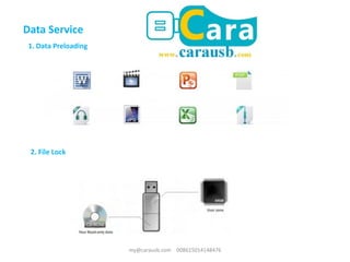 1. Data Preloading
2. File Lock
Data Service
my@carausb.com 008615014148476
 