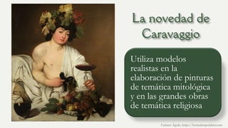 Utiliza modelos
realistas en la
elaboración de pinturas
de temática mitológica
y en las grandes obras
de temática religiosa
Carmen Águila, https://hortushesperidum.com
 