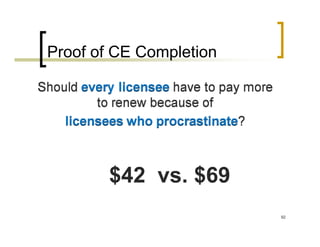 Proof of CE Completion




        $42 vs. $69
                         92
 