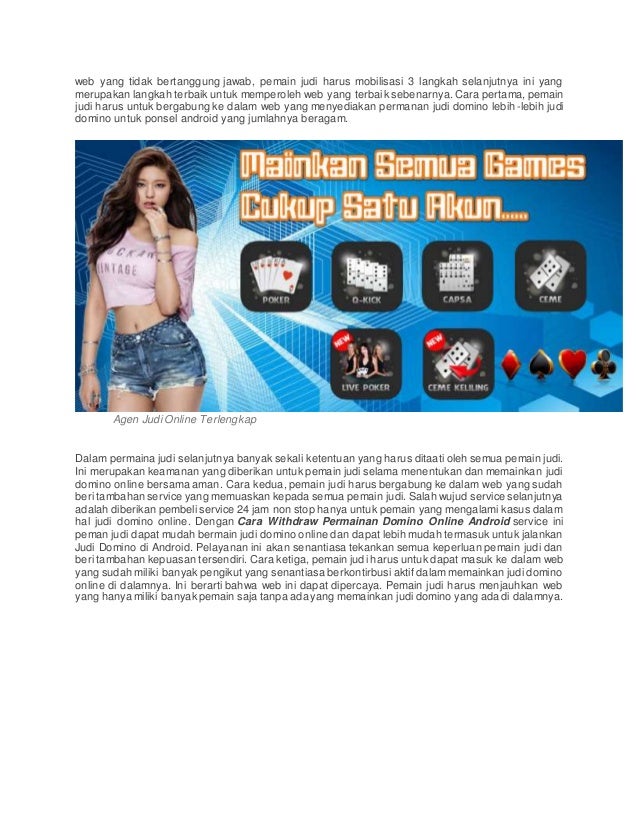 Cara withdraw permainan domino online android