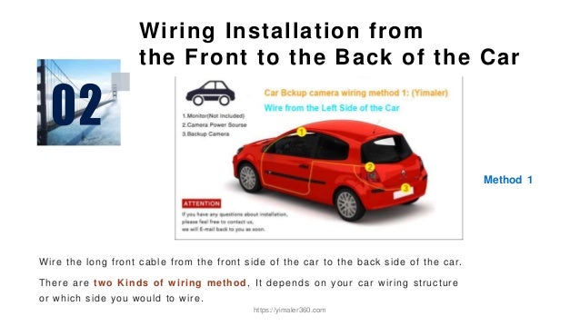 Car backup camera installation instruction